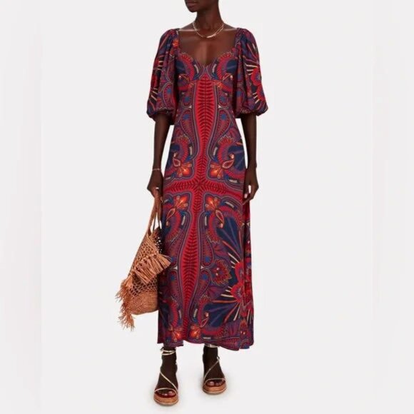FARM Rio Dresses & Skirts - Farm Rio Macaw Printed Midi Dress